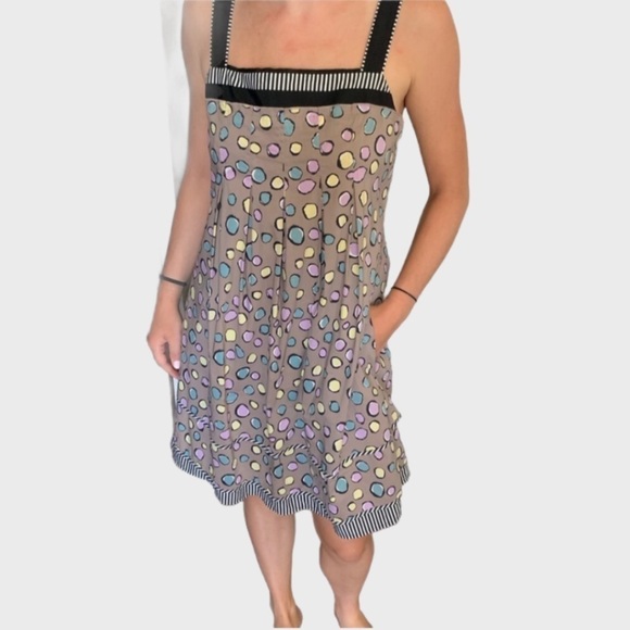 BCBGMAXAZRIA stripe and polka dot print dress - Picture 1 of 7